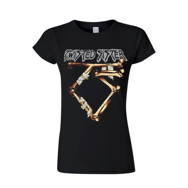 Twisted Sister Bone Logo  T-Shirt, Kvinnor Black L