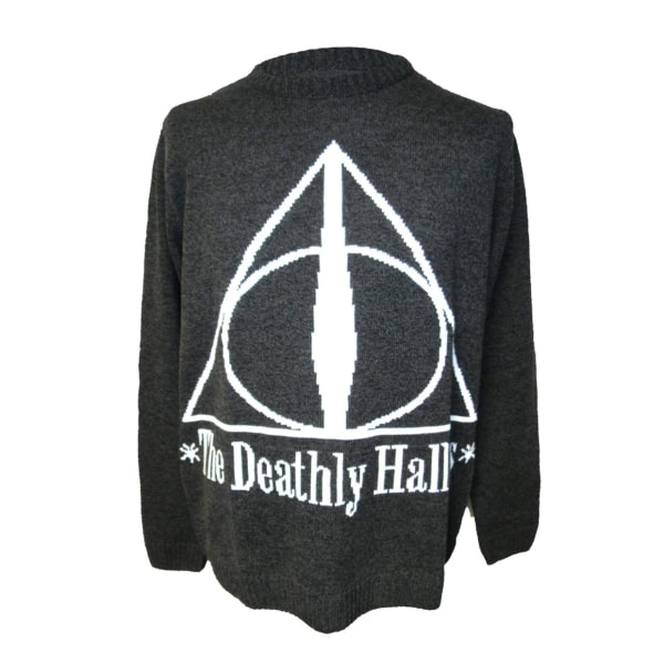Harry Potter The Deathly Hallows Stickad tröja/ Hoppare Grey XXXL