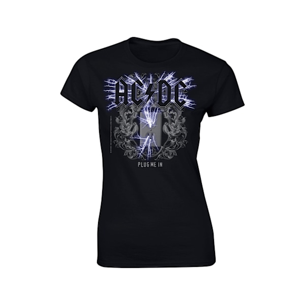AC/DC  Plug me in Girlie t-shirt Black L