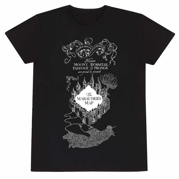 Harry Potter - Marauders Map  T-Shirt Black XL