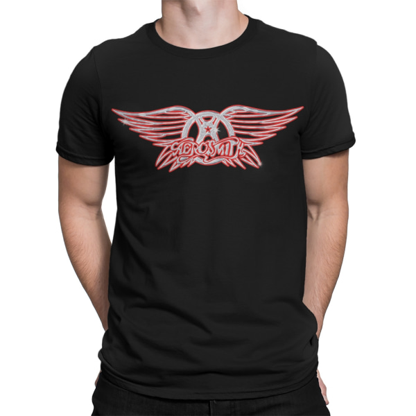 Aerosmith - Logo T-Skjorter Black XXXL