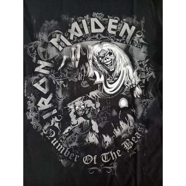 Iron Maiden Number of the Beast Watermark  T-Shirt Black XS