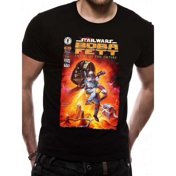 Star Wars - Fett Enemy Comic  T-Shirt Black L