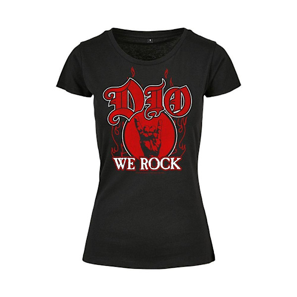 Dio - We Rock (lady) T-Shirt, Kvinder Black S