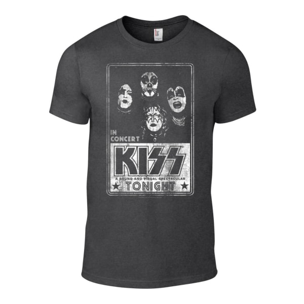 Kiss - Concert Poster   T-Shirt Grey XL