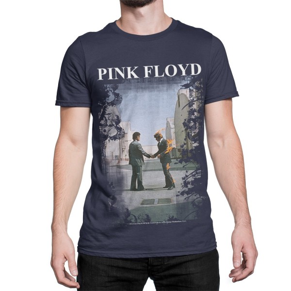 Pink Floyd - Burning Man Navy T-Shirt MarineBlue M