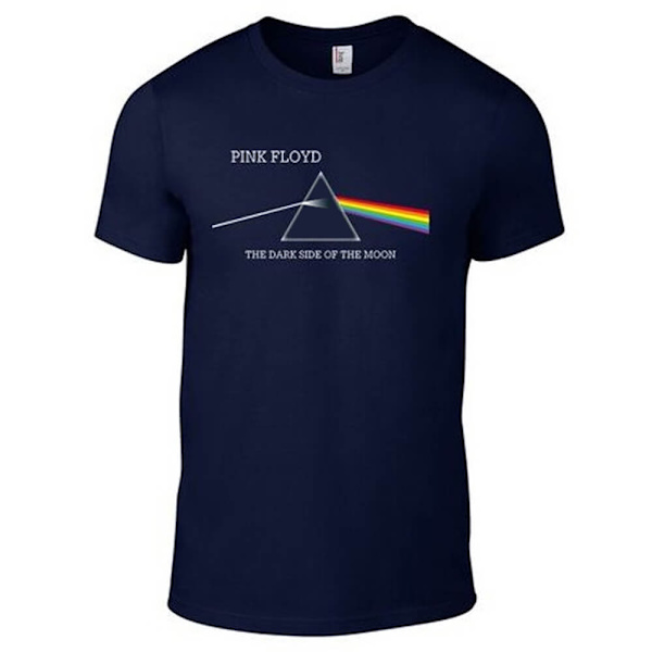 Pink Floyd - Dark side of the moon Album sininen t-Paita MarineBlue M