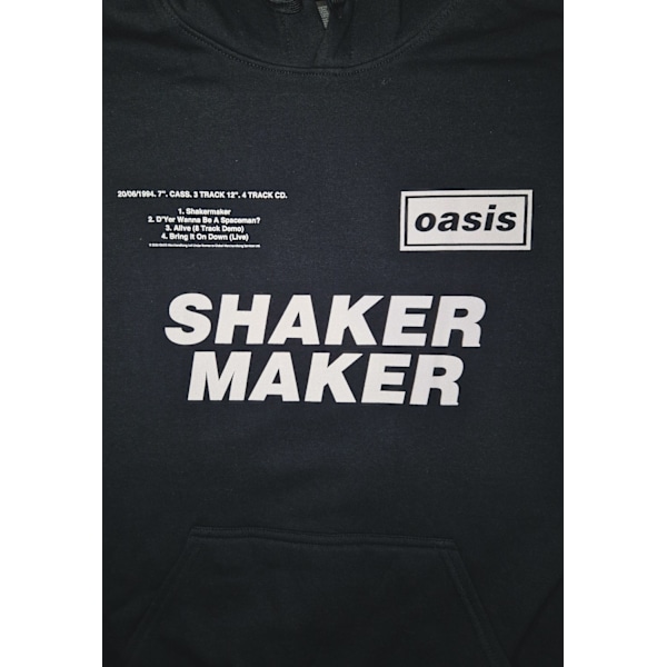 Oasis Shakermaker Tracklisting Hoodie Black XXL