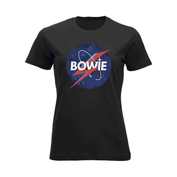 David Bowie Spaceman (lady) T-Shirt, Kvinder Black S