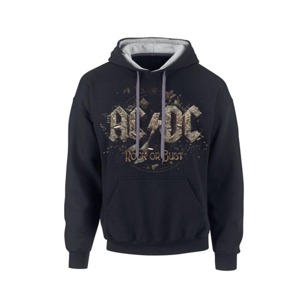 AC/DC Rock or bust Black and grey mens Hoodie Black XXL