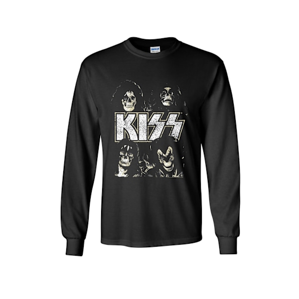 Kiss Skulls longsleeve  T-Shirt Black L