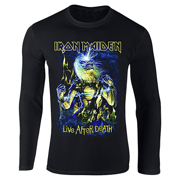 Iron Maiden Live After Death T-Paita Pitkähihainen Black S