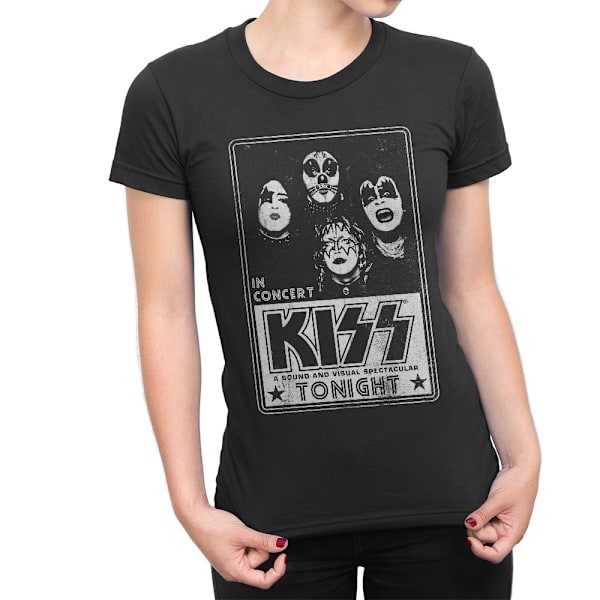 Kiss - Concert Poster Girlie  T-Shirt Black S