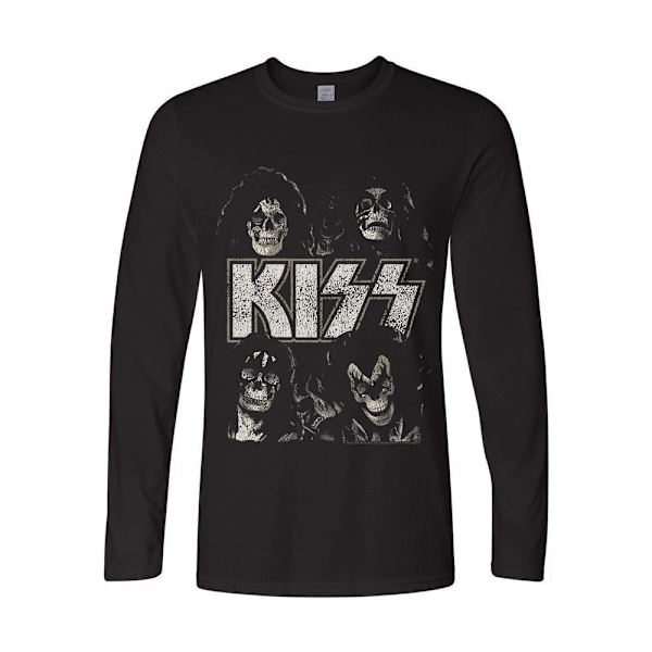 Kiss Skulls longsleeve  T-Shirt Black M