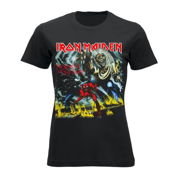 Iron Maiden Number of the Beast (lady) T-Shirt, Kvinnor Black S