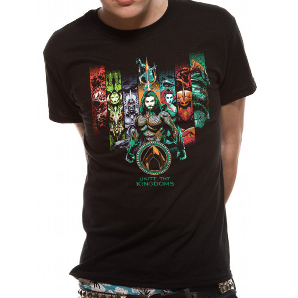 DC Comics Aquaman Movie - Unite The Kingdoms  T-Shirt Black S