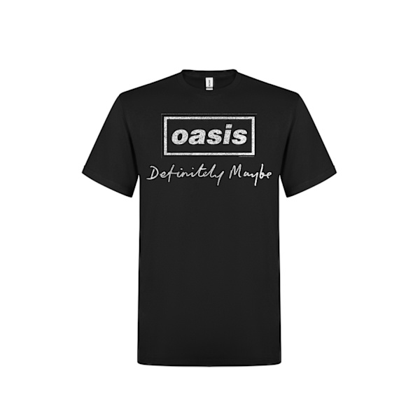 Oasis- Definitely Maybe Script  T-Shirt Black XL