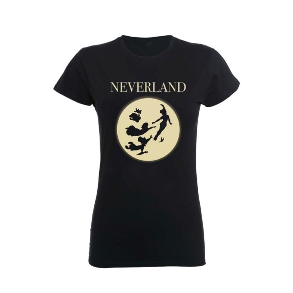 Disney Peter Pan Moon Silhouettes  T-Shirt, Kvinnor Black XL