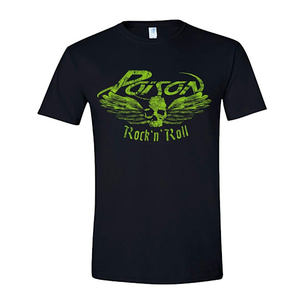 Poison Flying Skull  T-Shirt T-Skjorter Black S