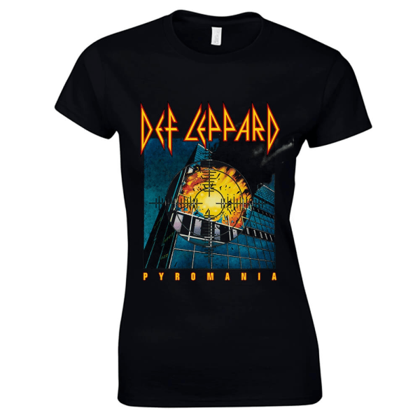 Def Leppard - Pyromania  T-Skjorter. Kvinner Black L