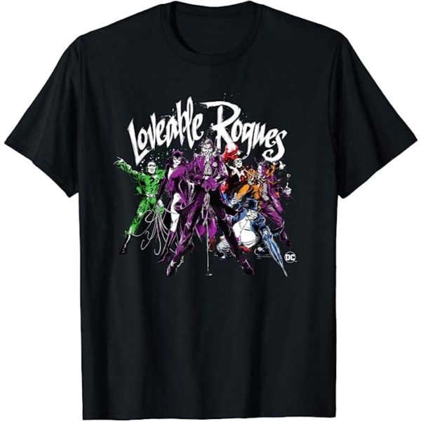 DC Comics Batman - Loveable Rogues  T-Shirt Black L