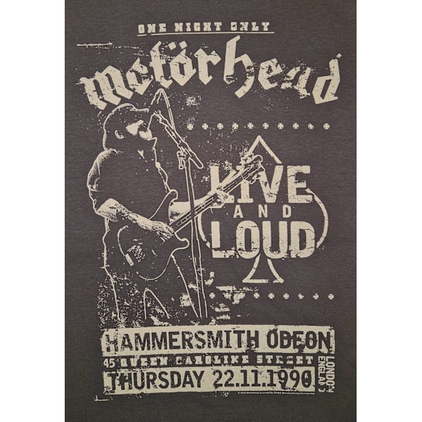 Motörhead Live and Loud T-Skjorter Grey S