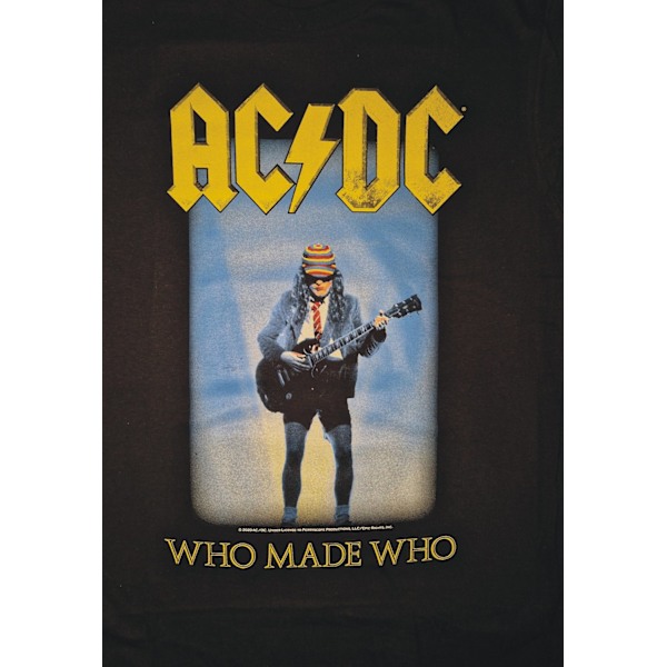 Ac/Dc Who Made Who Fitted T-Shirt Black S