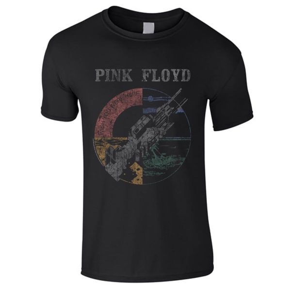 Pink Floyd - Pink Floyd - Wish You Were Distressed T-Shirt Black S