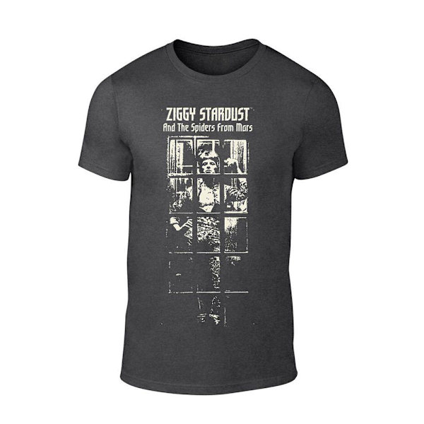 David Bowie Ziggy Stardust bw T-Skjorter Grey XL