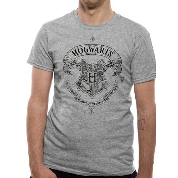 Harry Potter - Hogwarts One Colour T-Skjorter Grey L