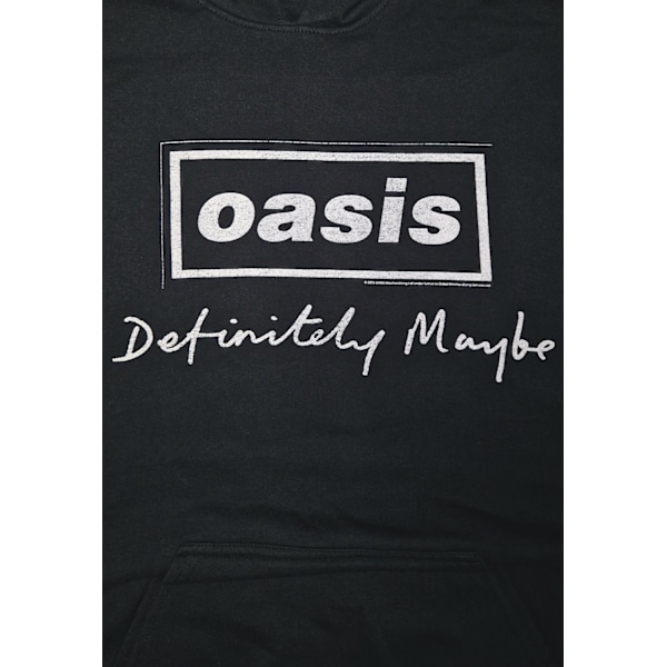 Oasis- Definitely Maybe Script Hoodie Black L