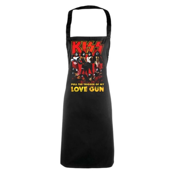 Kiss - Love Gun  Förkläde Black one size