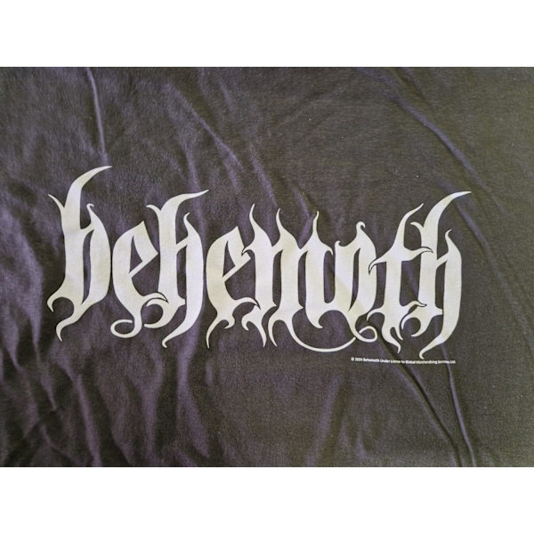 Behemoth White Logo Hoodie Grey L