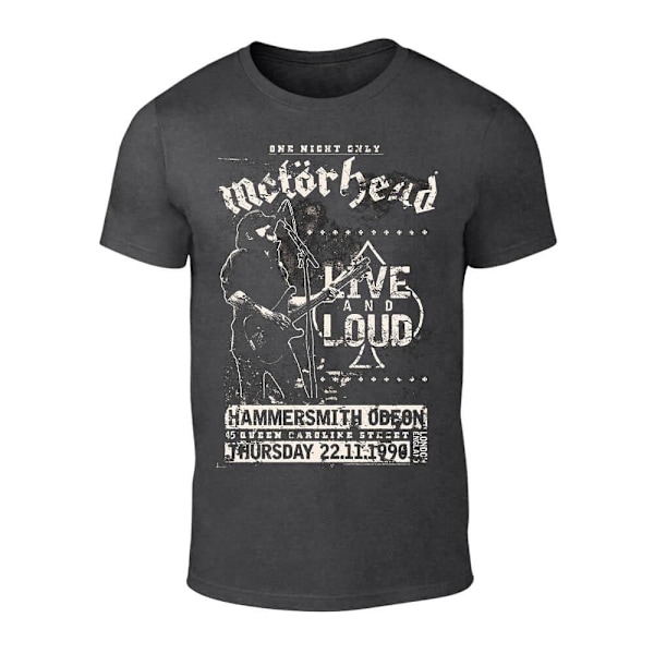 Motörhead Live and Loud T-Skjorter Grey S