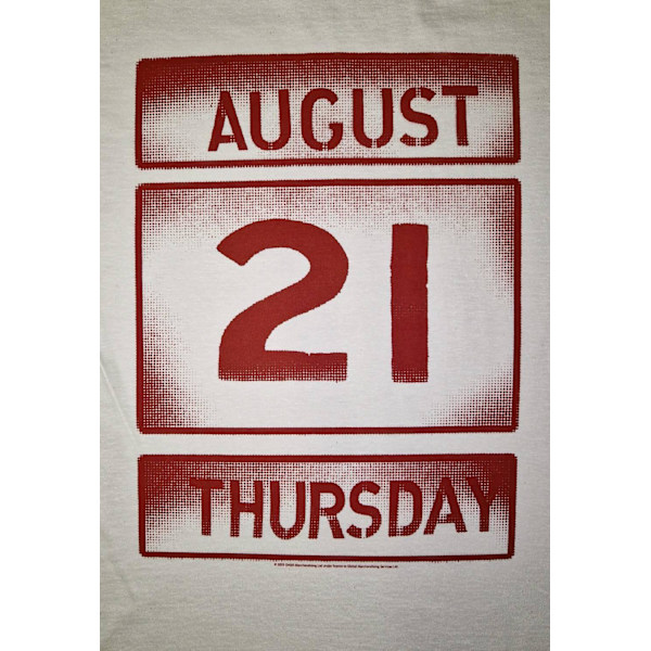 Oasis- Calendar Off  T-Shirt White S