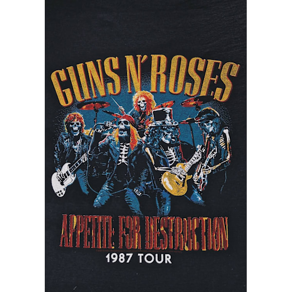 Guns N´ Roses Appetite for destruction live skulls 1987  T-Shirt Black M