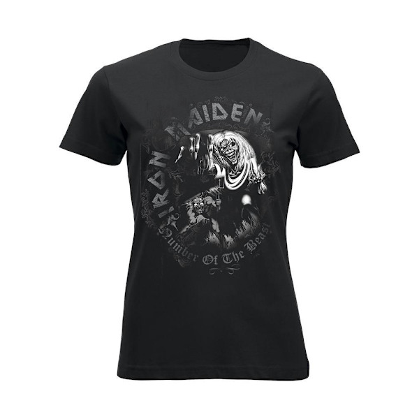 Iron maiden Number of the Beast Watermark (lady) Naisten T-Paita Black M