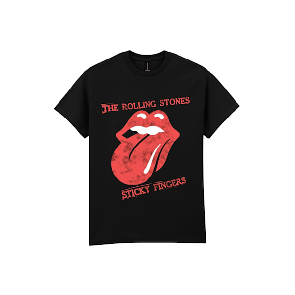 Rolling Stones Sticky fingers Tongue  T-Paita Black XL