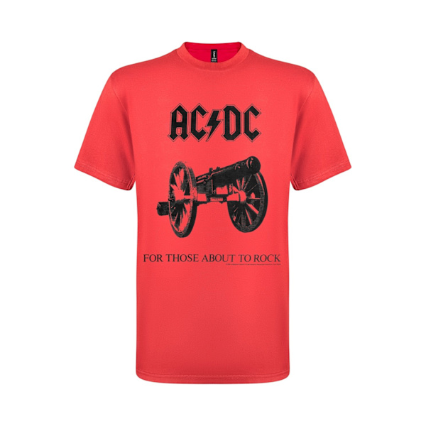 Ac/Dc  For Those About To Rock  Red Mens T-Shirt Red M