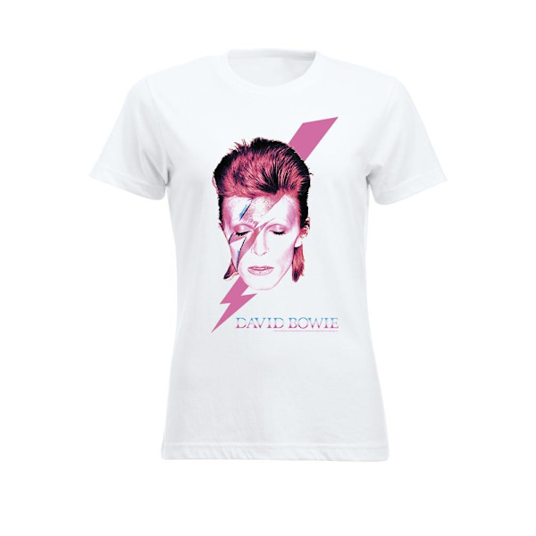 David Bowie David Bowie Aladdin sane (lady) T-Shirt, Kvinder White XL