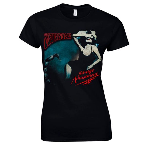 Scorpions- Savage Amusement   T-Shirt, Kvinnor Black L