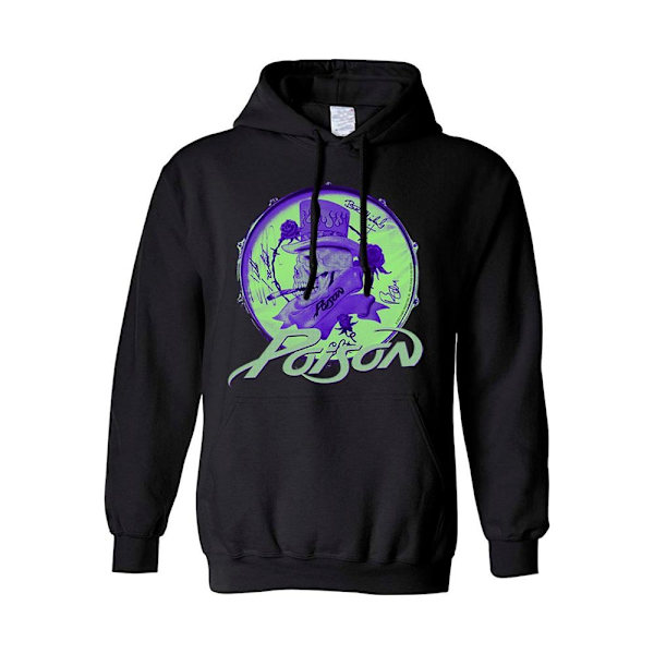 Poison Smoking Skull Hoodie Black L