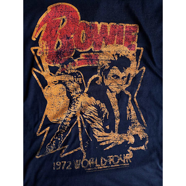 David Bowie 1972 Tour (lady) T-Shirt, Kvinder Black XL
