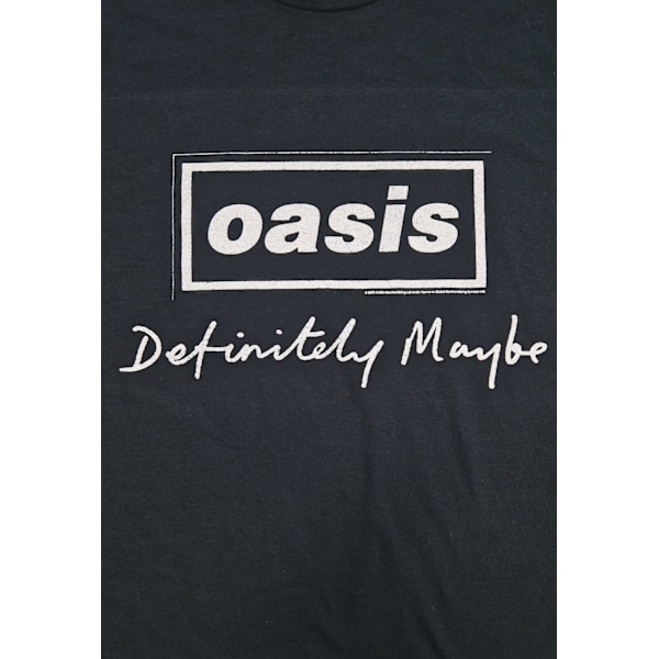 Oasis- Definitely Maybe Script  T-Shirt Black L