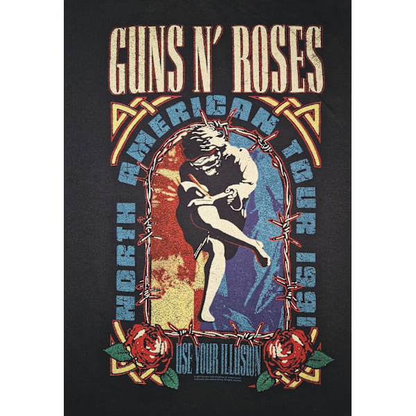 Guns N´ Roses Use Your Illution album inspired  T-Shirt Black XXL