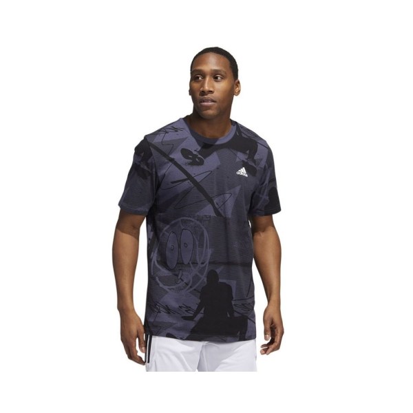 Shirts Adidas Iginite Aop Lila 176 - 181 cm/L