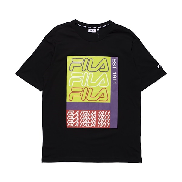 T-shirts Fila Caradoc Dropped Tee Lilla,Sort,Grøn 174 - 179 cm/M