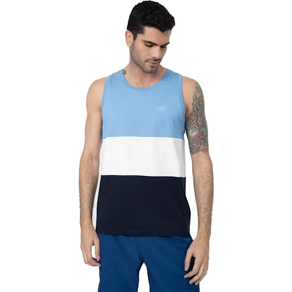 Shirts 4F 4FSS23TTSHM35233S Vit,Blå,Svarta 176 - 179 cm/M