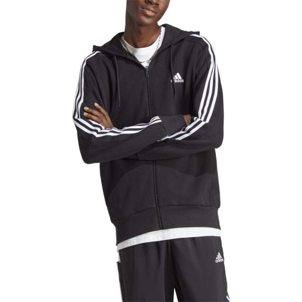 Puserot je Fleecet Adidas Essentials French Terry 3-Stripes Mustat 188 - 193 cm/XXL