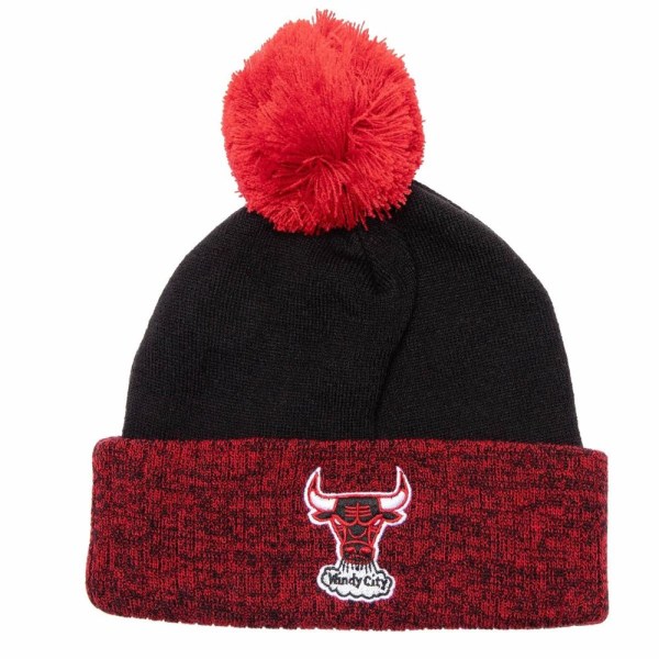 Hætter Mitchell & Ness Two Tone Pom Beanie Hwc Chicago Bulls Sort,Rød Produkt av avvikande storlek